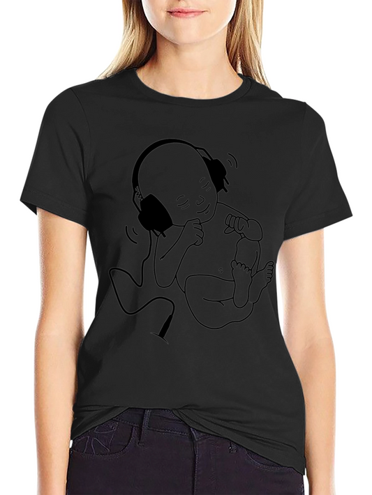 Baby DJ Graphic Tee - Cool Black Cotton T-Shirt