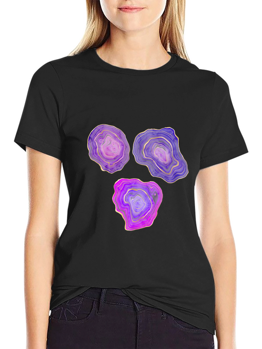 Agate Slice Graphic Black T-Shirt