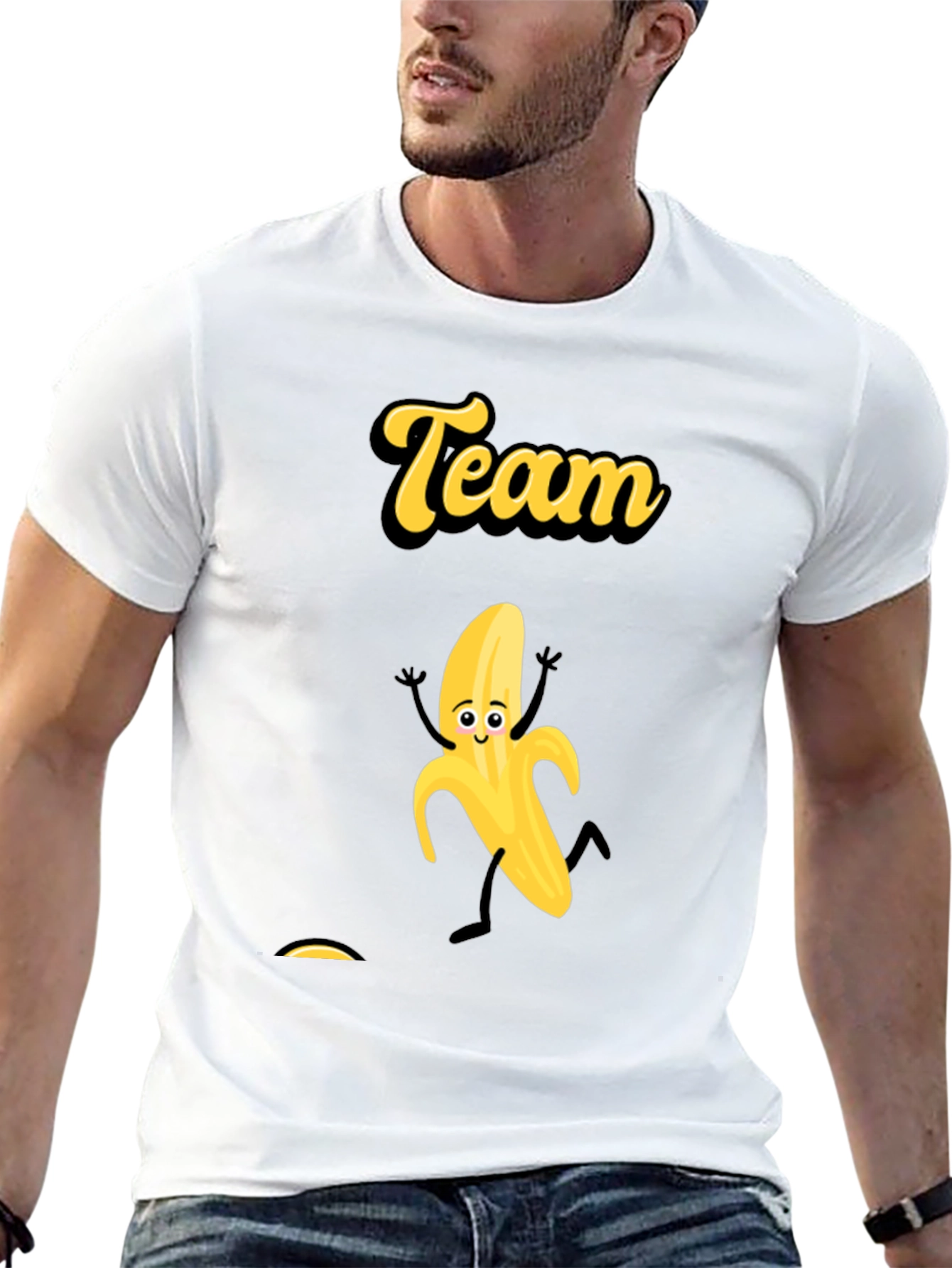 Team Banana Black Graphic Tee - Fun Novelty T-Shirt