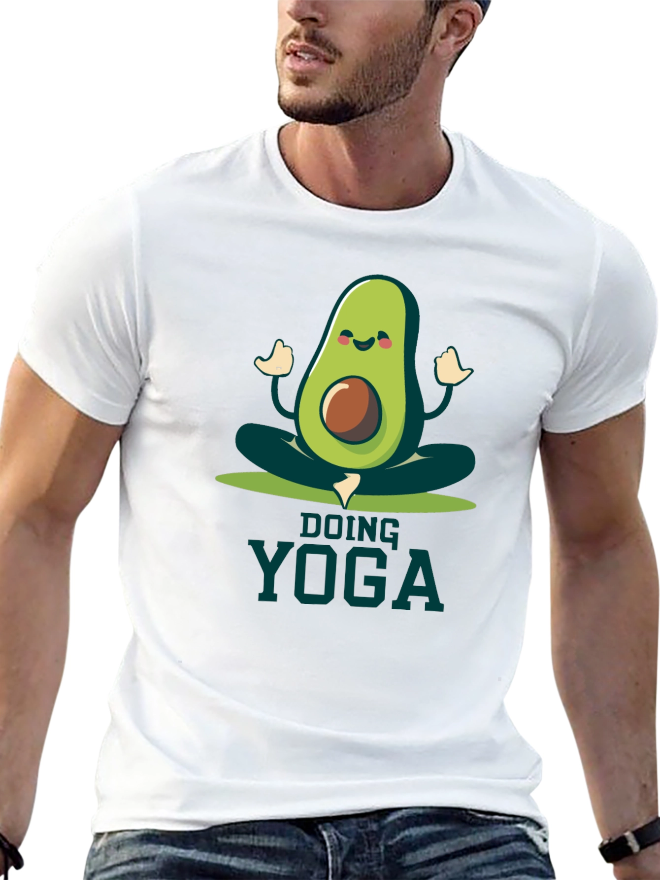 Avocado Yoga T-Shirt - Funny Meditating Graphic Tee