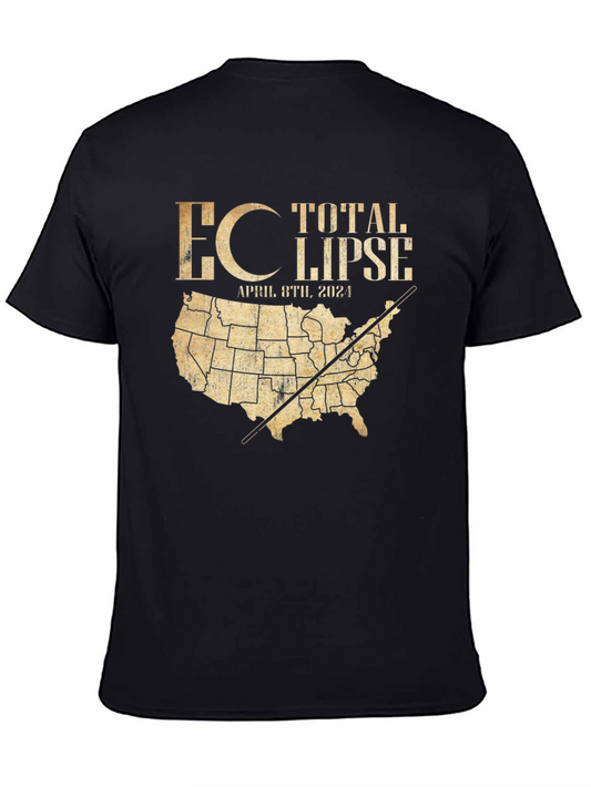 Total Eclipse April 8th 2024 USA Map T-Shirt