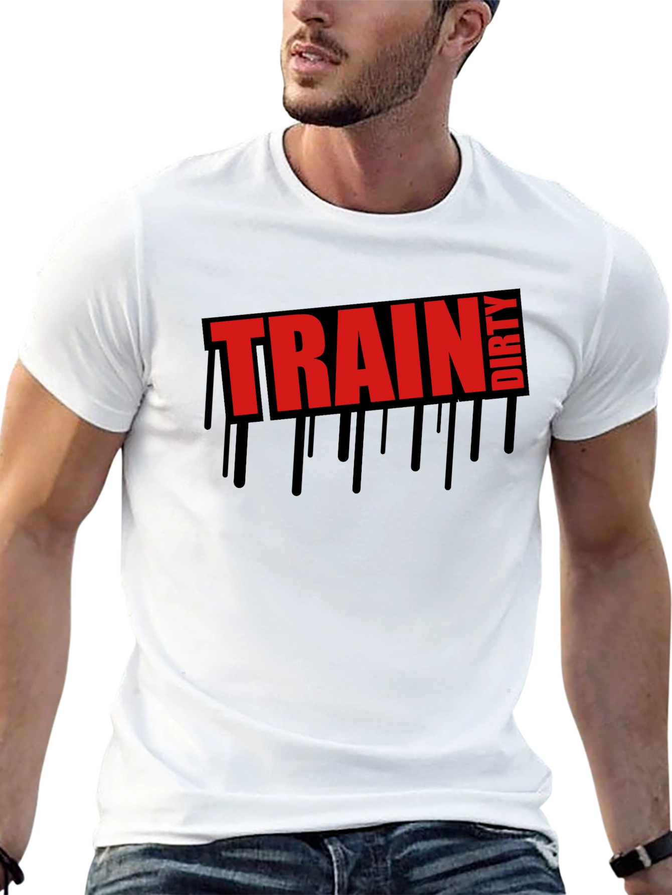 Train Dirty Graphic Tee - Mens Black T-Shirt