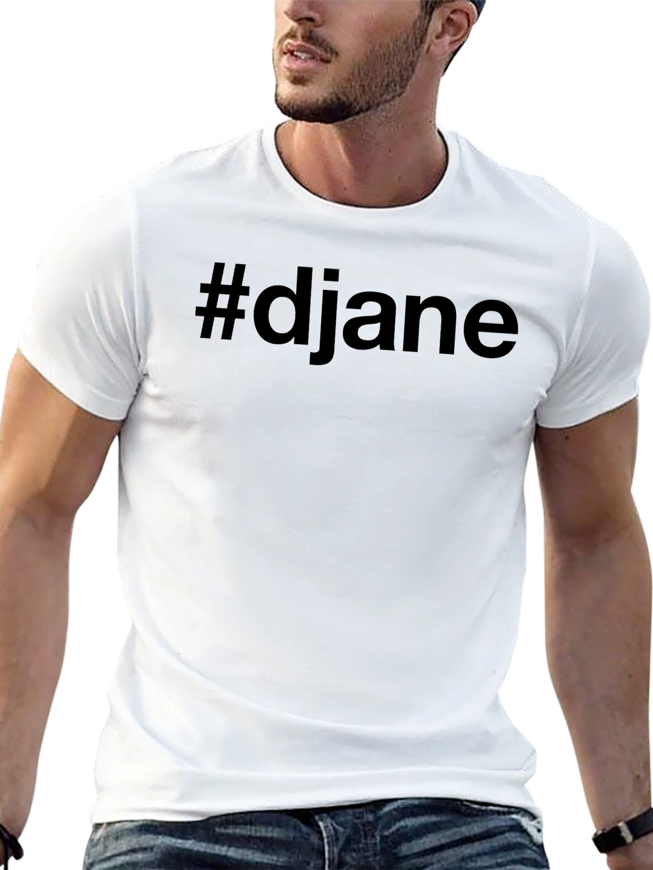 #djane Black Crew Neck T-Shirt - Stylish & Comfy