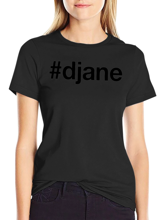 #djane Black Crew Neck T-Shirt - Stylish & Comfy