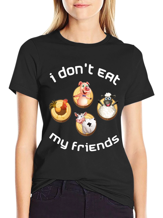 Vegan I Dont Eat My Friends Graphic Tee