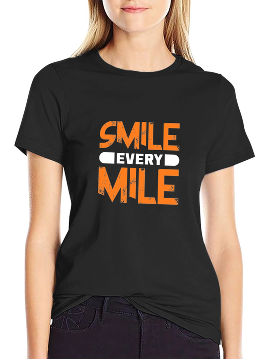 Smile Every Mile Graphic Tee - Motivational Design