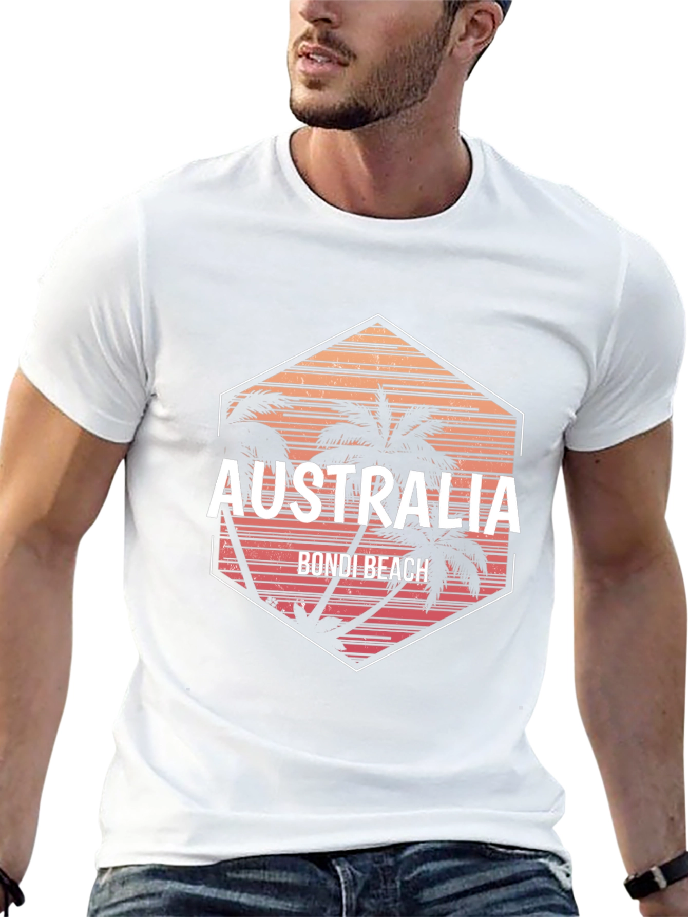 Australia Bondi Beach Graphic Tee - Black T-Shirt