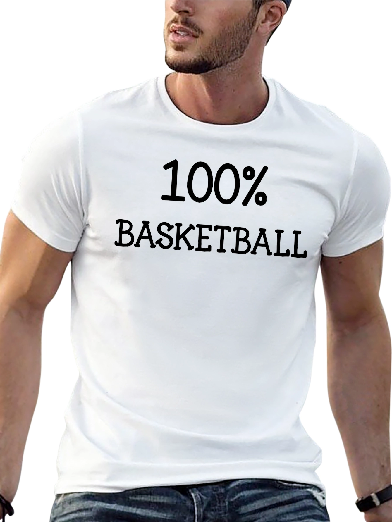 100% Basketball Black T-Shirt