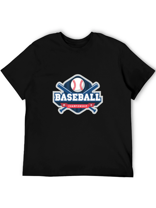 Baseball Championship Graphic Tee - Black