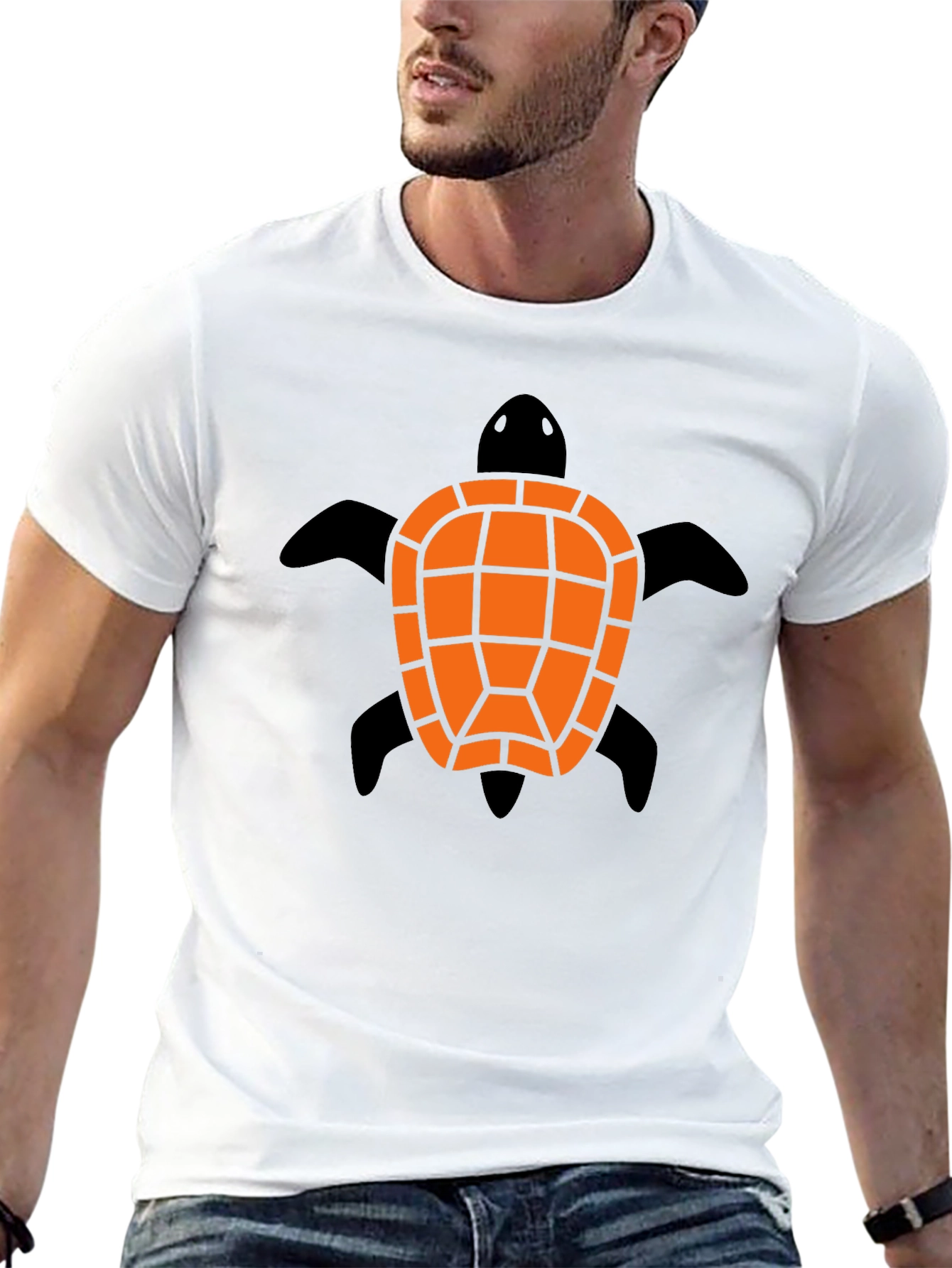 Turtle Graphic Black Tee
