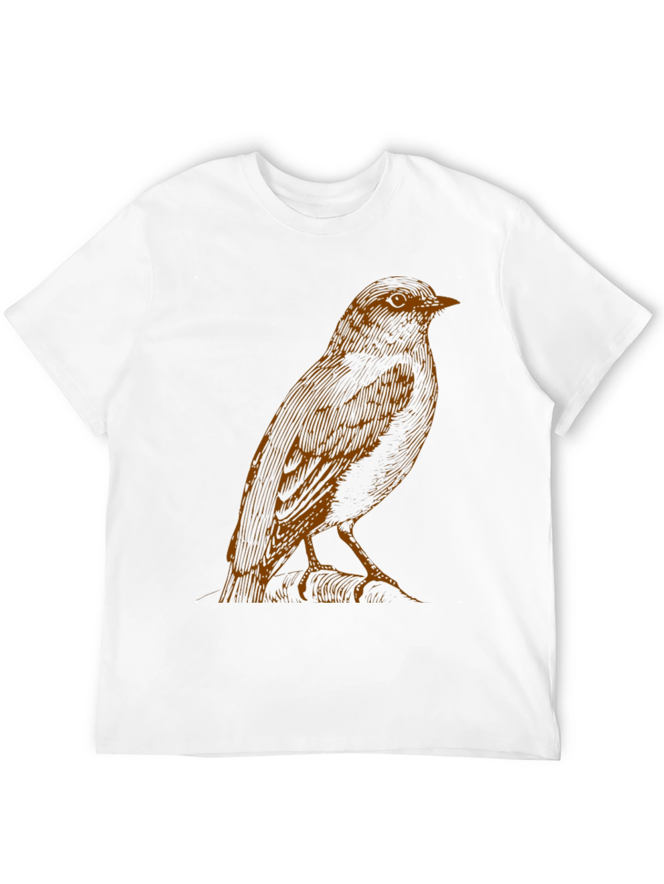 Bird Graphic Print Black T-Shirt