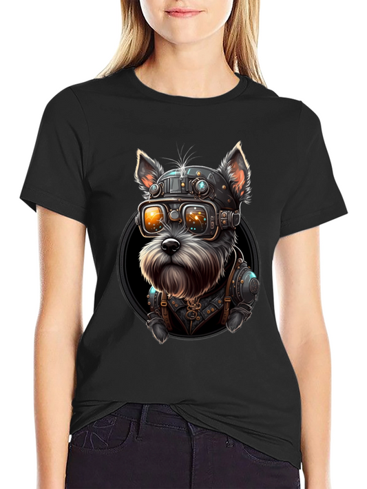 Steampunk Dog Graphic T-Shirt