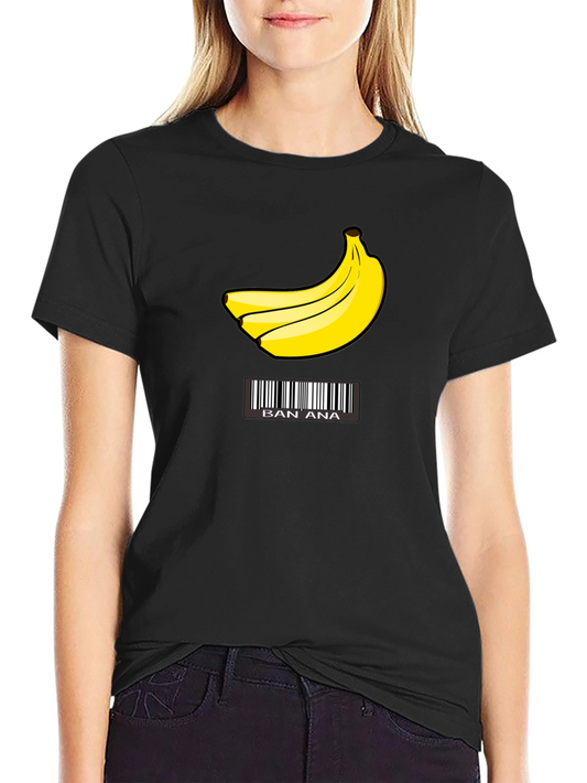 Banana Barcode Graphic Tee - Funny Fruit Humor Shirt