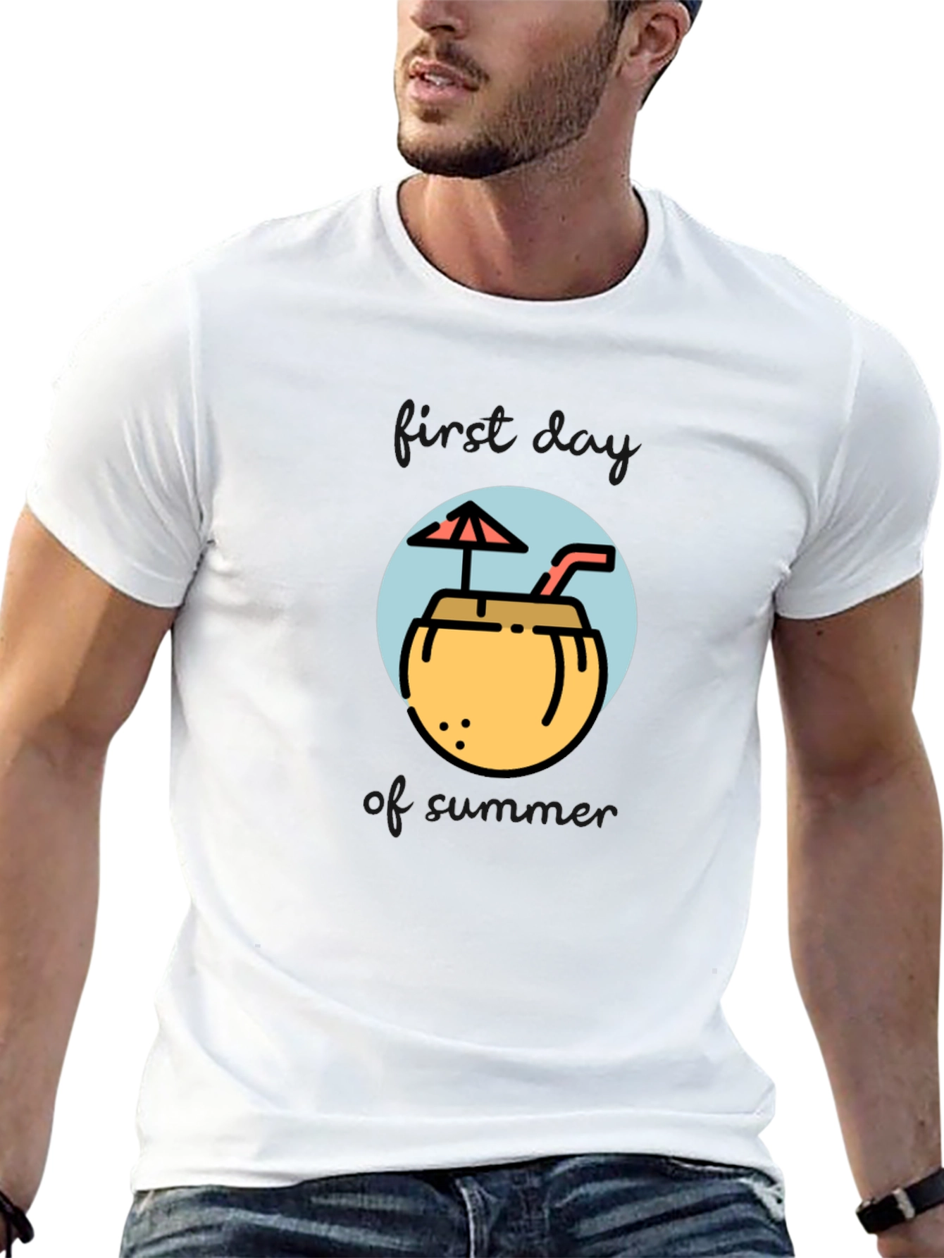 Tropical Coconut Drink Graphic Tee