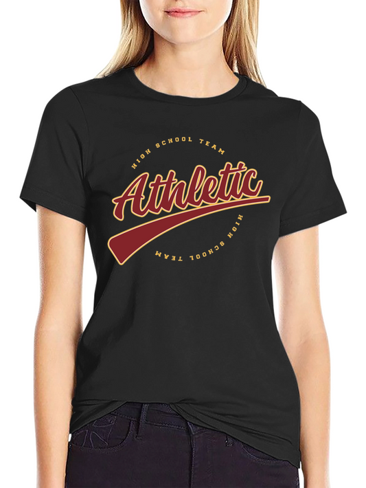 Athletic High School Team Black T-Shirt