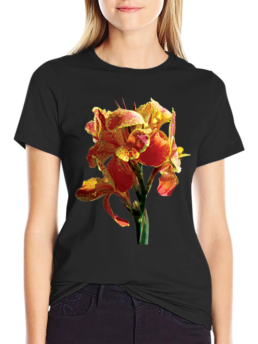 Tropical Flower Graphic Tee - Vivid Floral Design