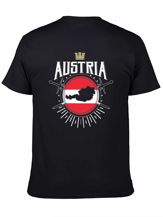 Austria Flag Map Graphic T-Shirt