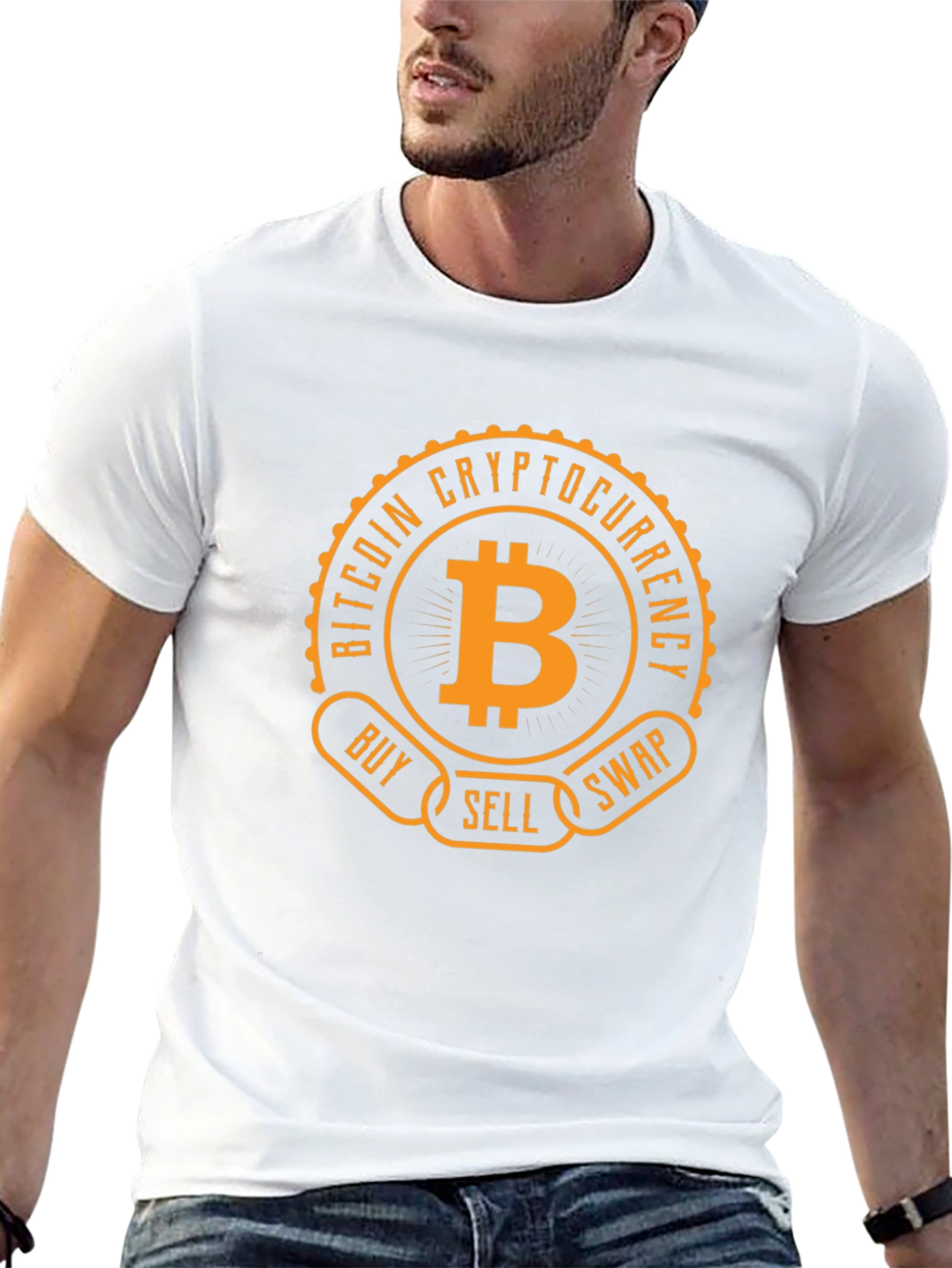 Bitcoin Cryptocurrency Black T-Shirt