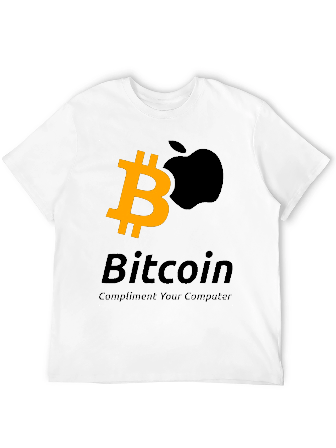 Bitcoin & Apple Mashup Graphic T-Shirt - Crypto Tee