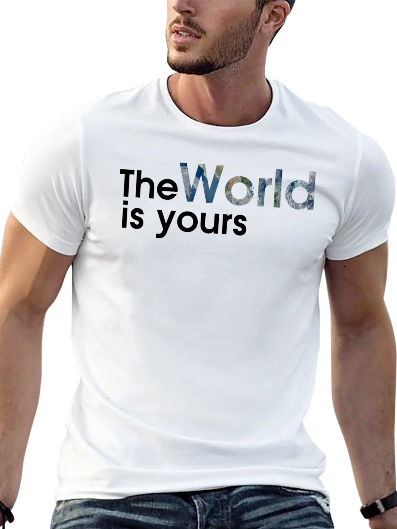 The World Is Yours Graphic T-Shirt - Black