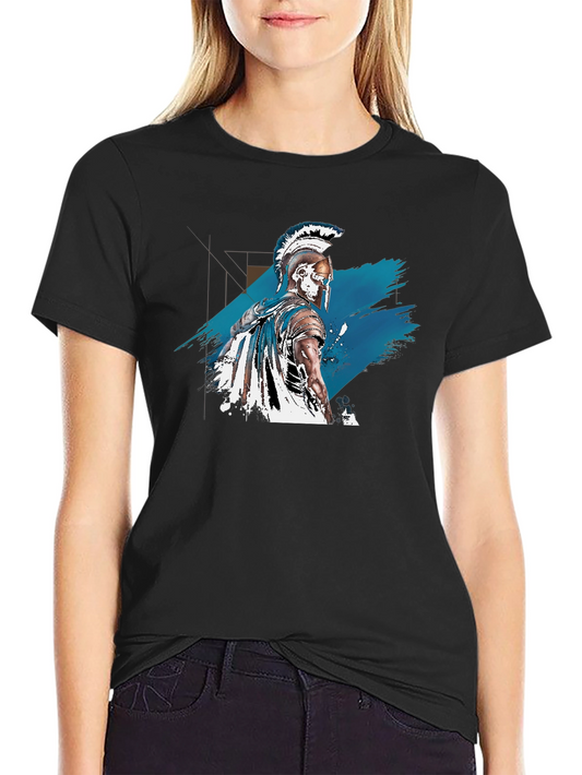 Spartan Warrior Graphic Tee - Black
