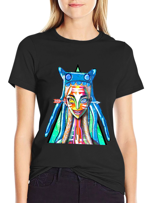 Vibrant Graphic Print Tee - Unique Artistic Design