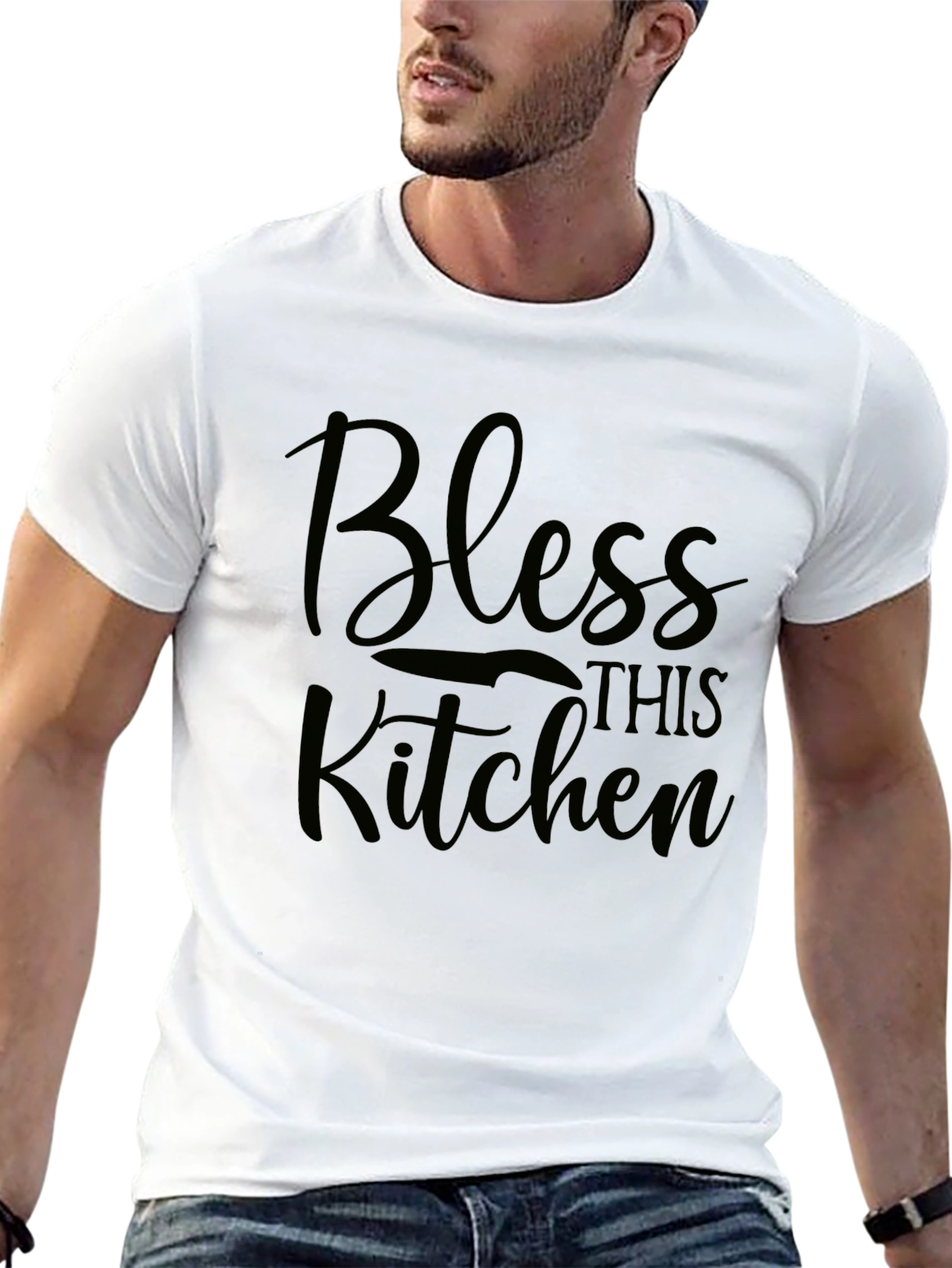 Bless This Kitchen Black T-Shirt