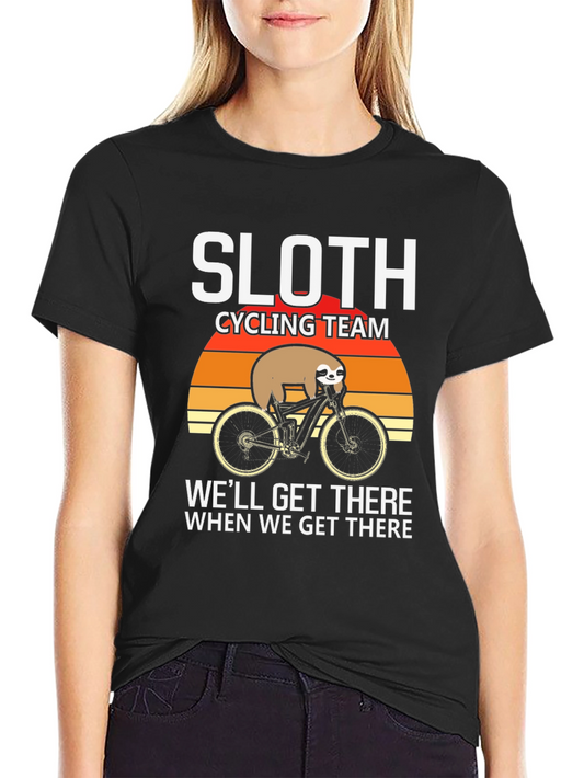 Sloth Cycling Team T-Shirt - Funny Graphic Tee