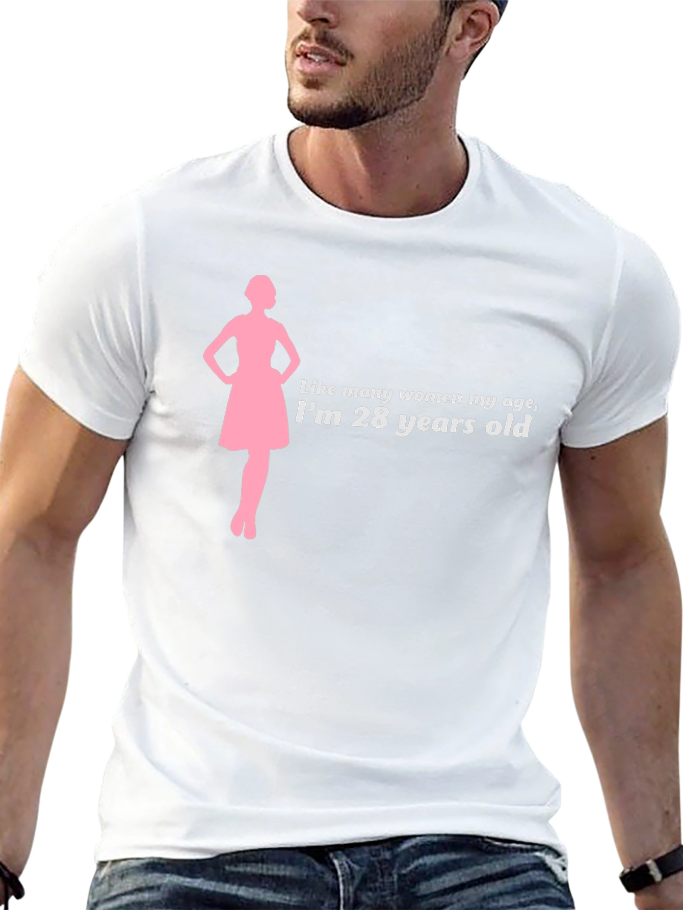 28 Years Old Womens Silhouette T-Shirt