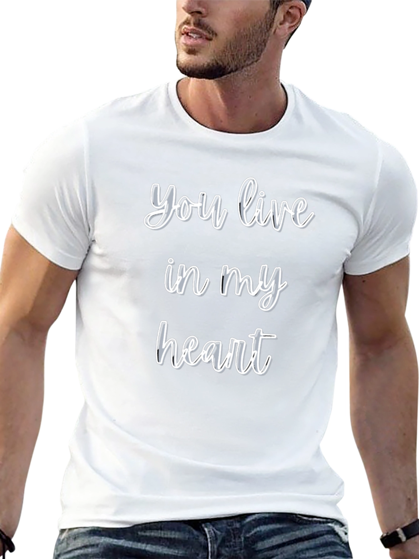 You Live In My Heart T-Shirt - Black