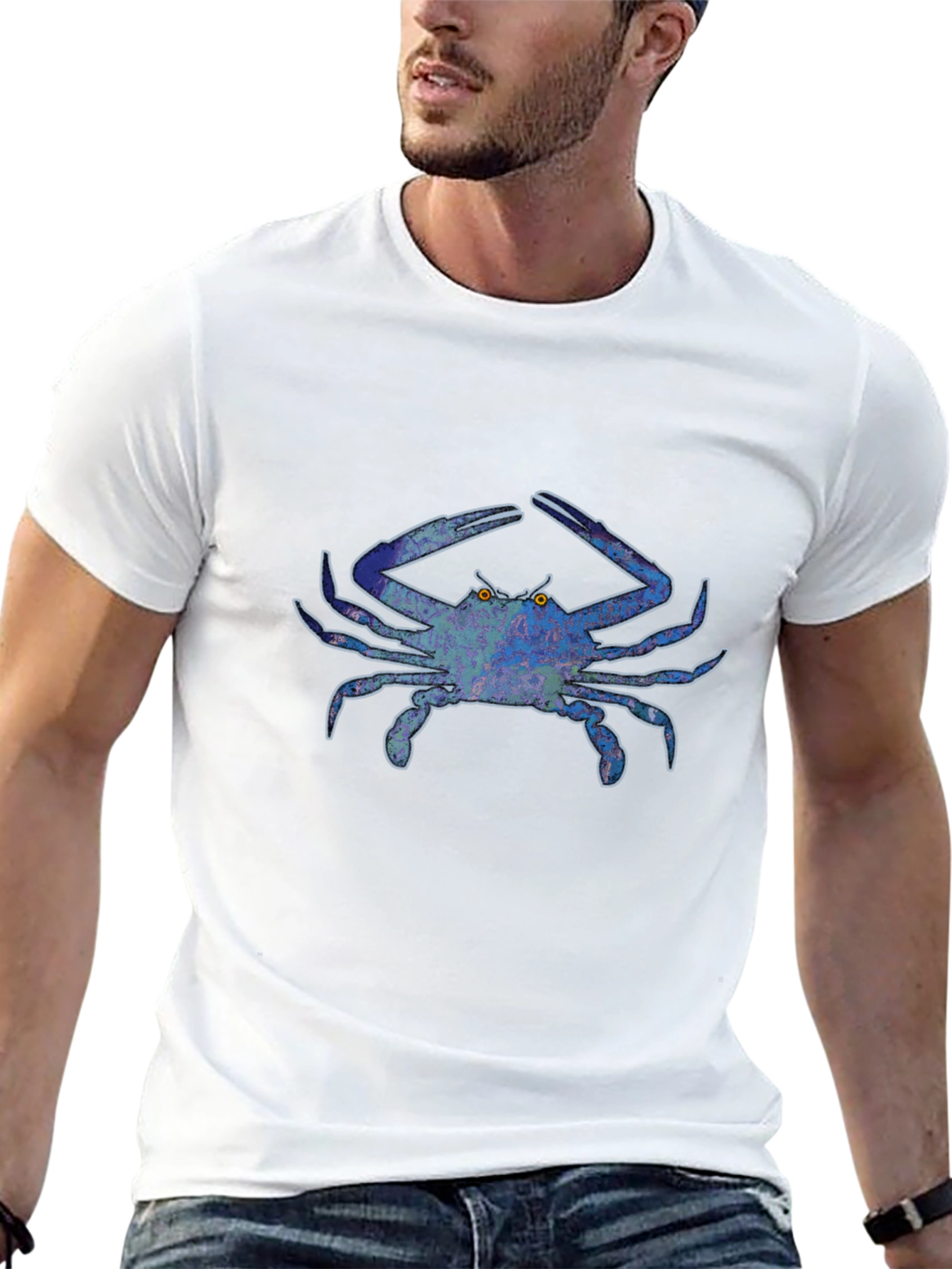 Blue Crab Graphic Tee - Bold Design Casual Style