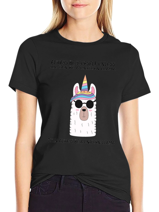 Unicorn Llama Graphic Tee - Always Be a Unicorn
