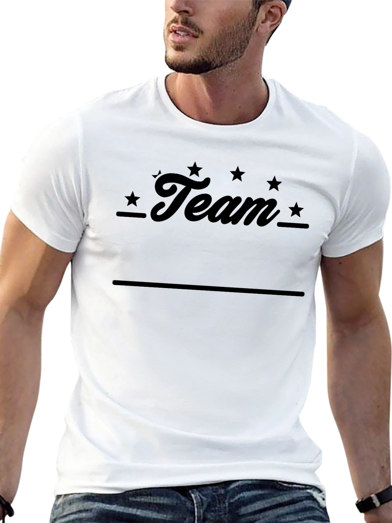 Team Star Graphic T-Shirt - Soft Cotton Blend