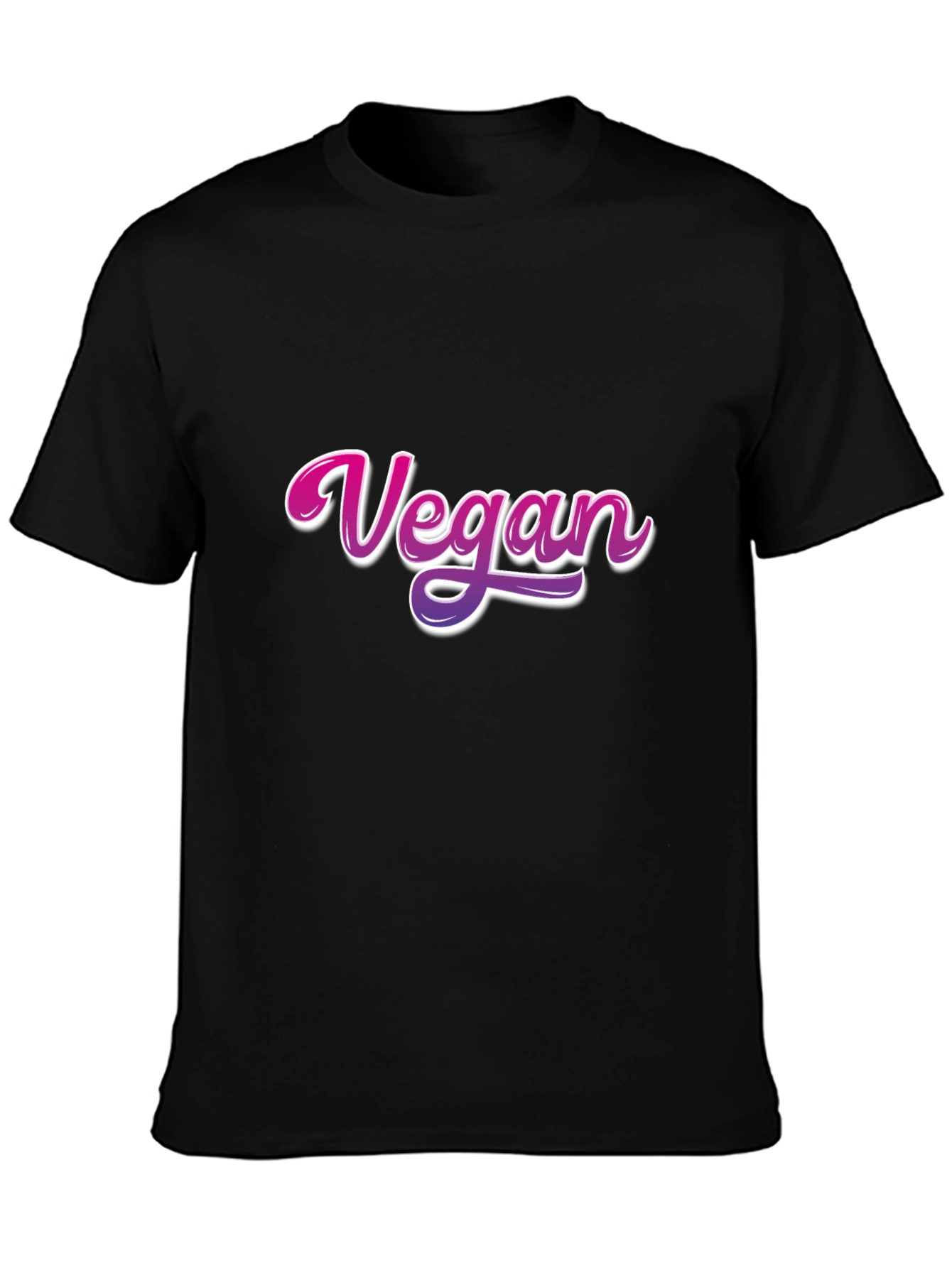 Vegan Graphic Print Black T-Shirt