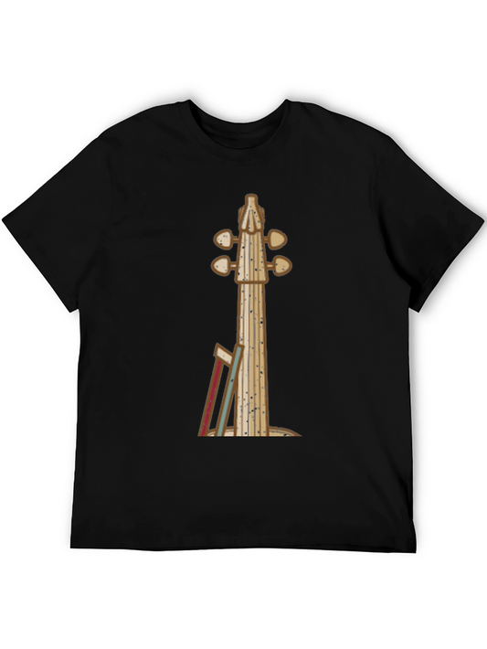 Violin Neck Graphic Tee