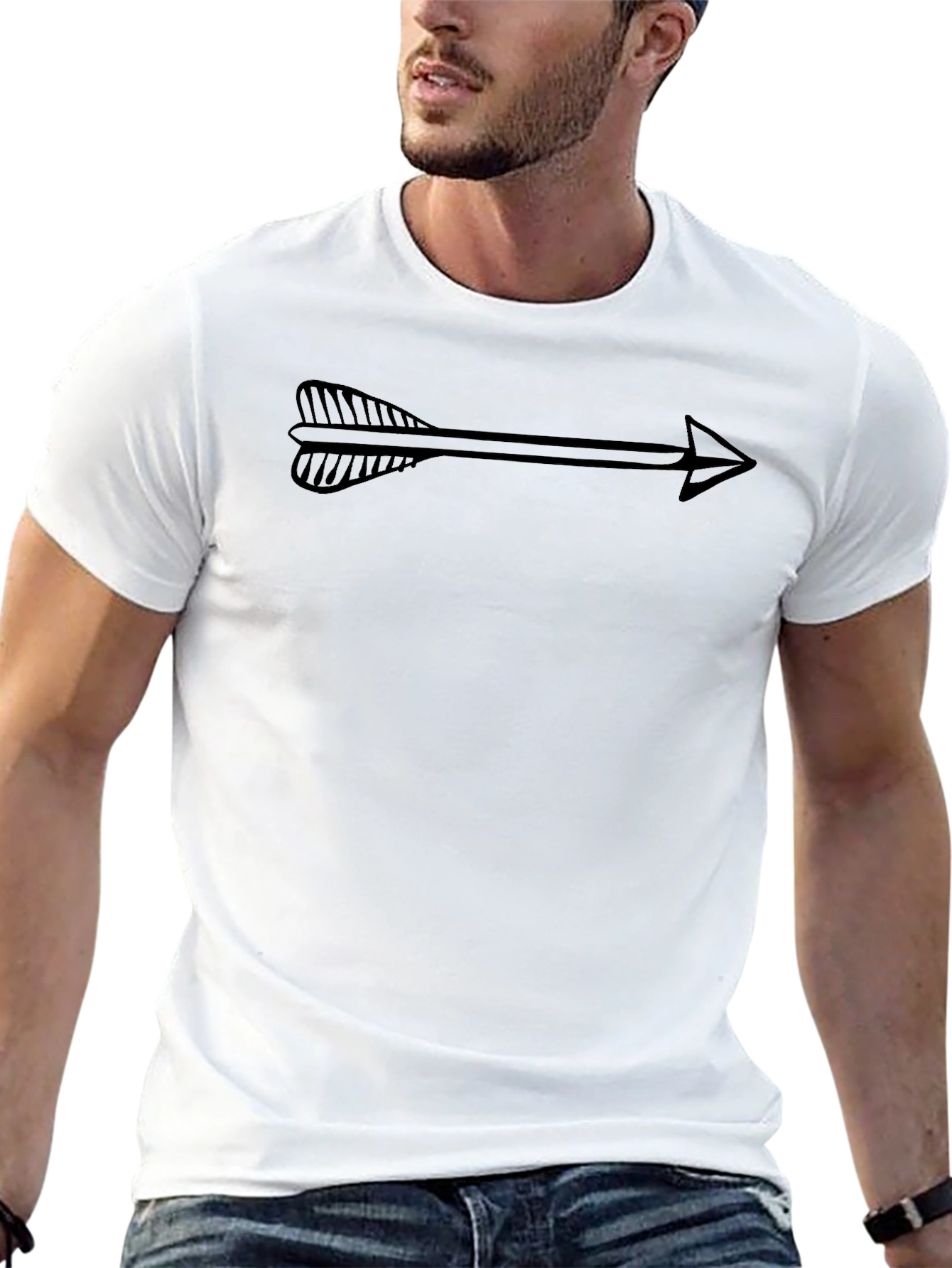Black Arrow Graphic Tee - Casual Comfort