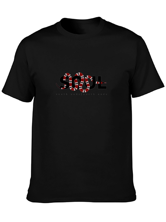 SOUL Snake Graphic Print T-Shirt - Casual Style