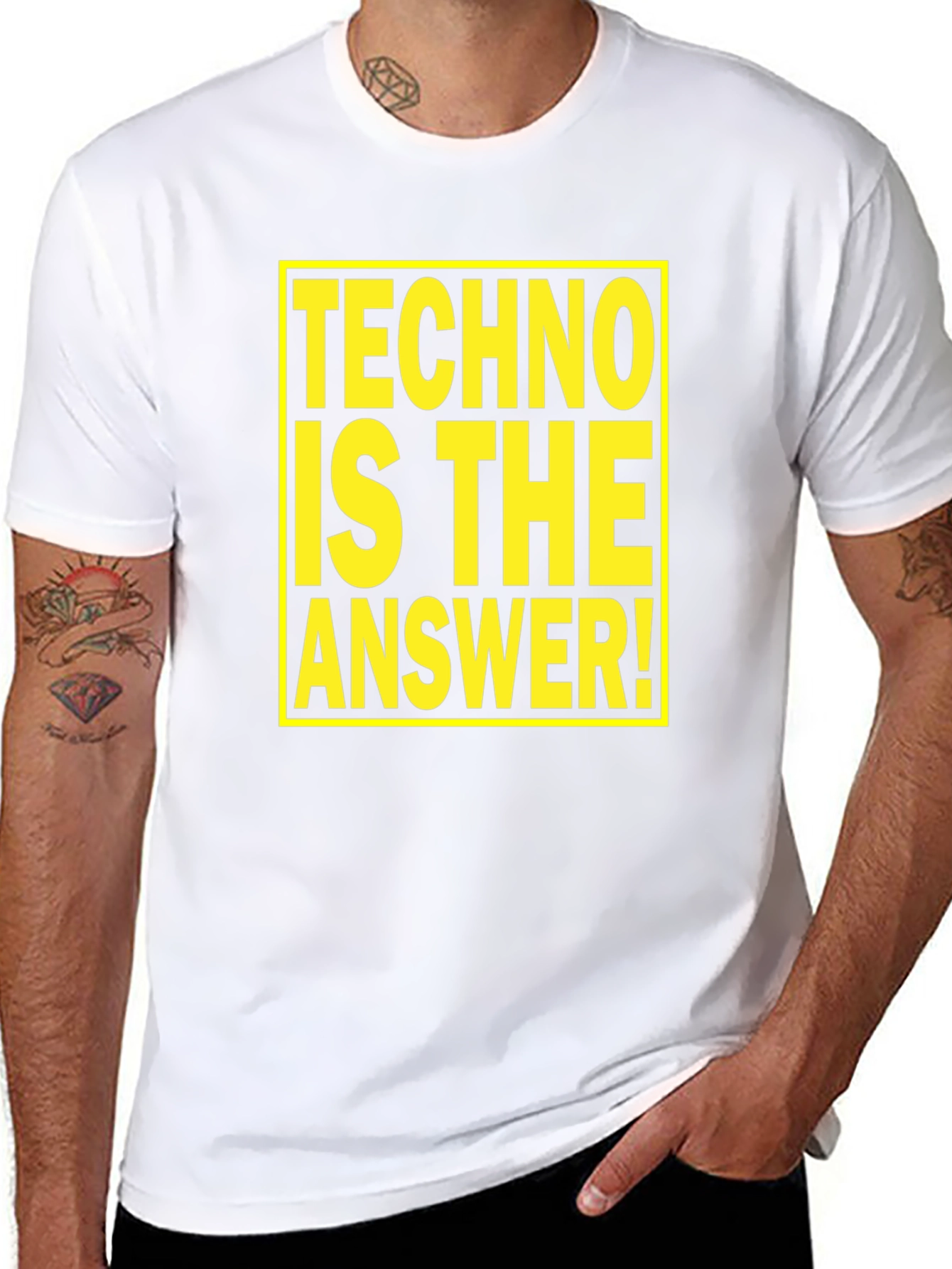 Techno is the Answer T-Shirt - Bold Graphic Tee
