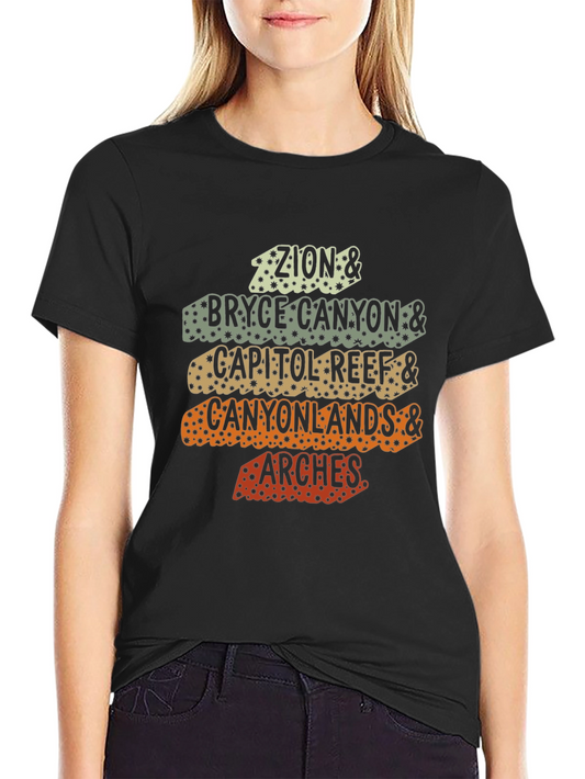 Utah National Parks Retro Graphic T-Shirt