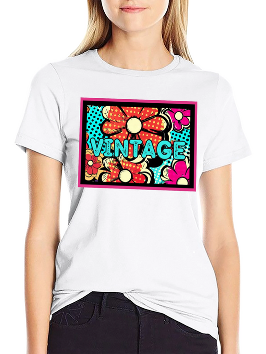 Vintage Flower T-Shirt Retro Style Blossom Tee