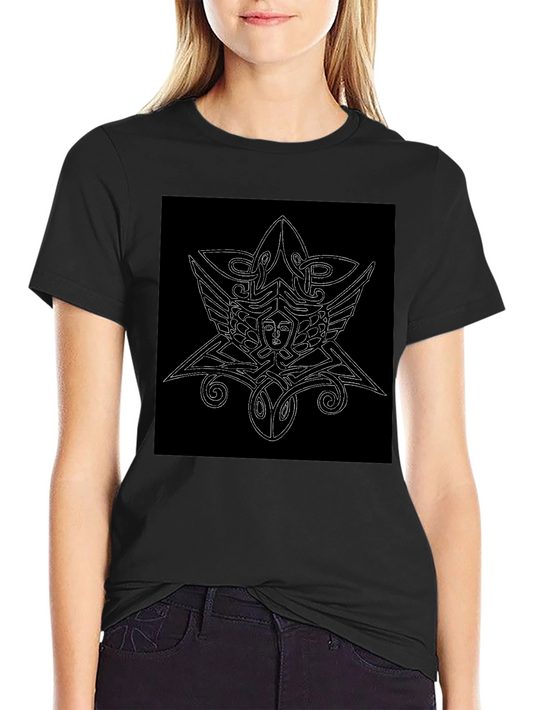 Unique Black T-Shirt with Abstract Graphic Print