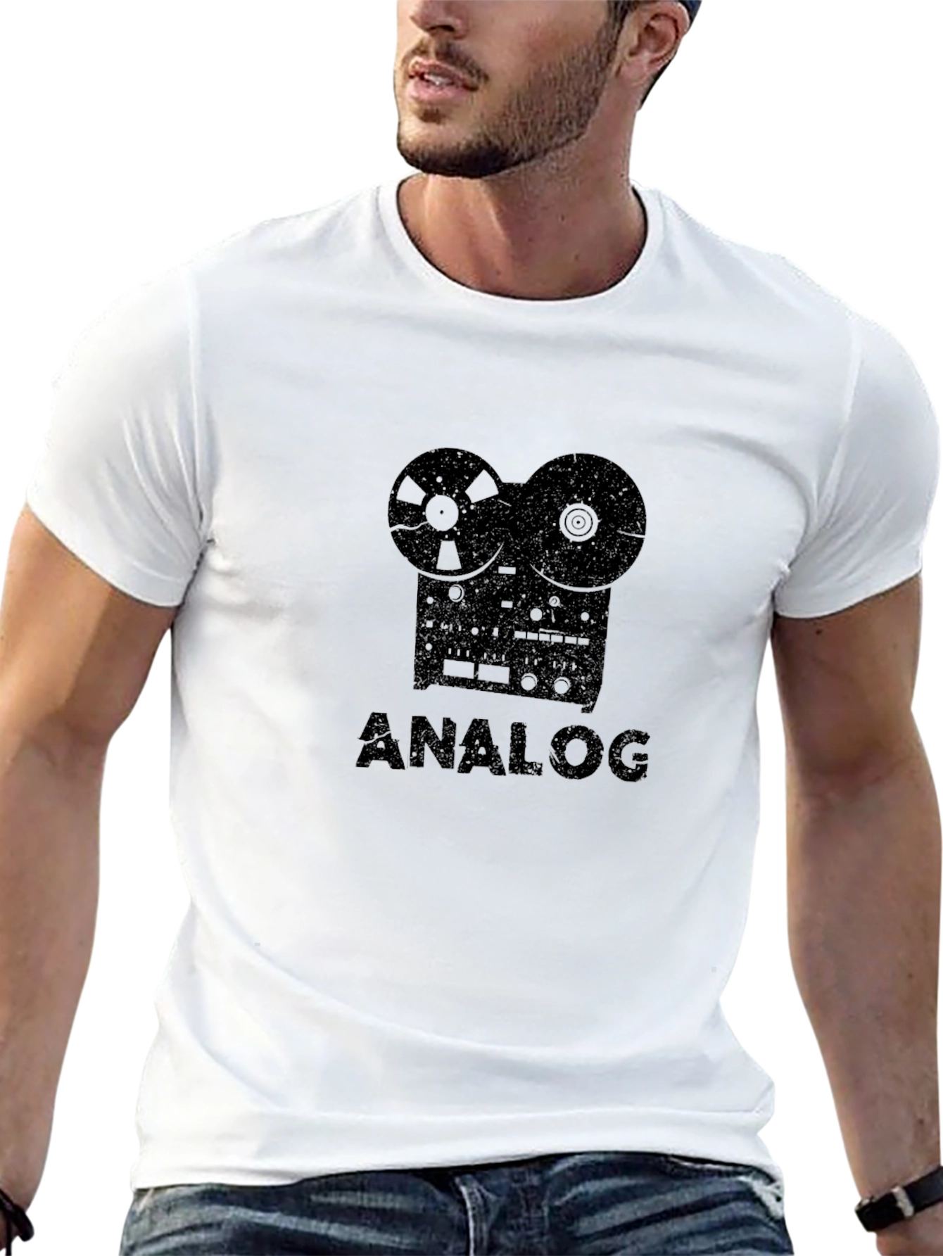 Analog Reel-to-Reel Tape Recorder Graphic Tee