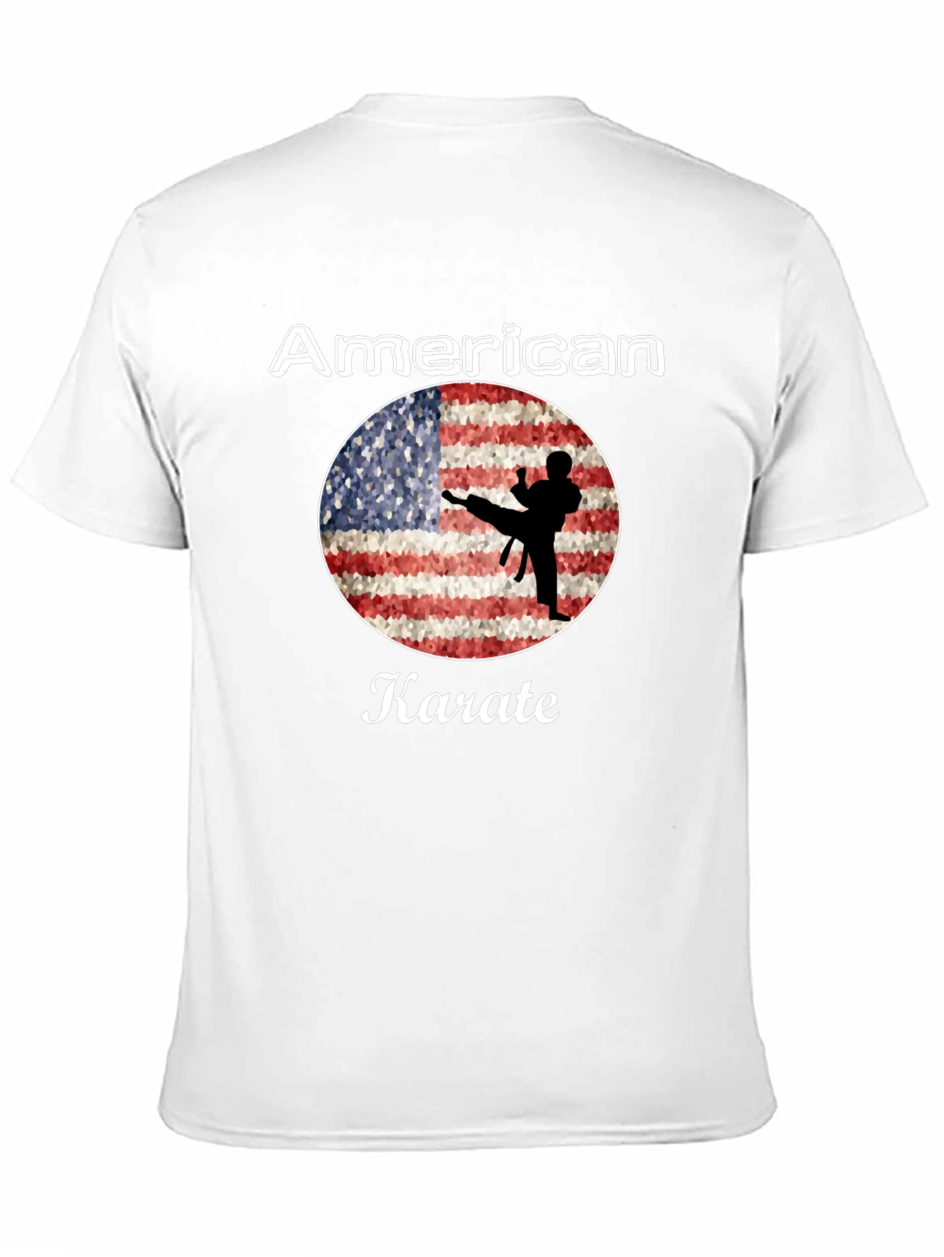 American Karate T-Shirt - Martial Arts USA Flag Tee