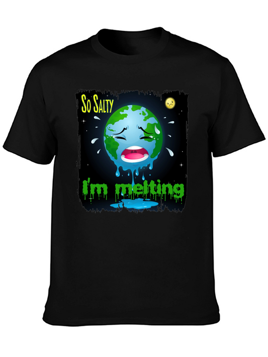 So Salty Melting Earth Graphic Tee - Climate Change Awareness