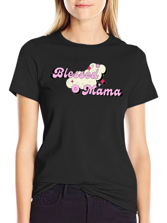 Blessed Mama Graphic T-Shirt - Trendy Mom Tee