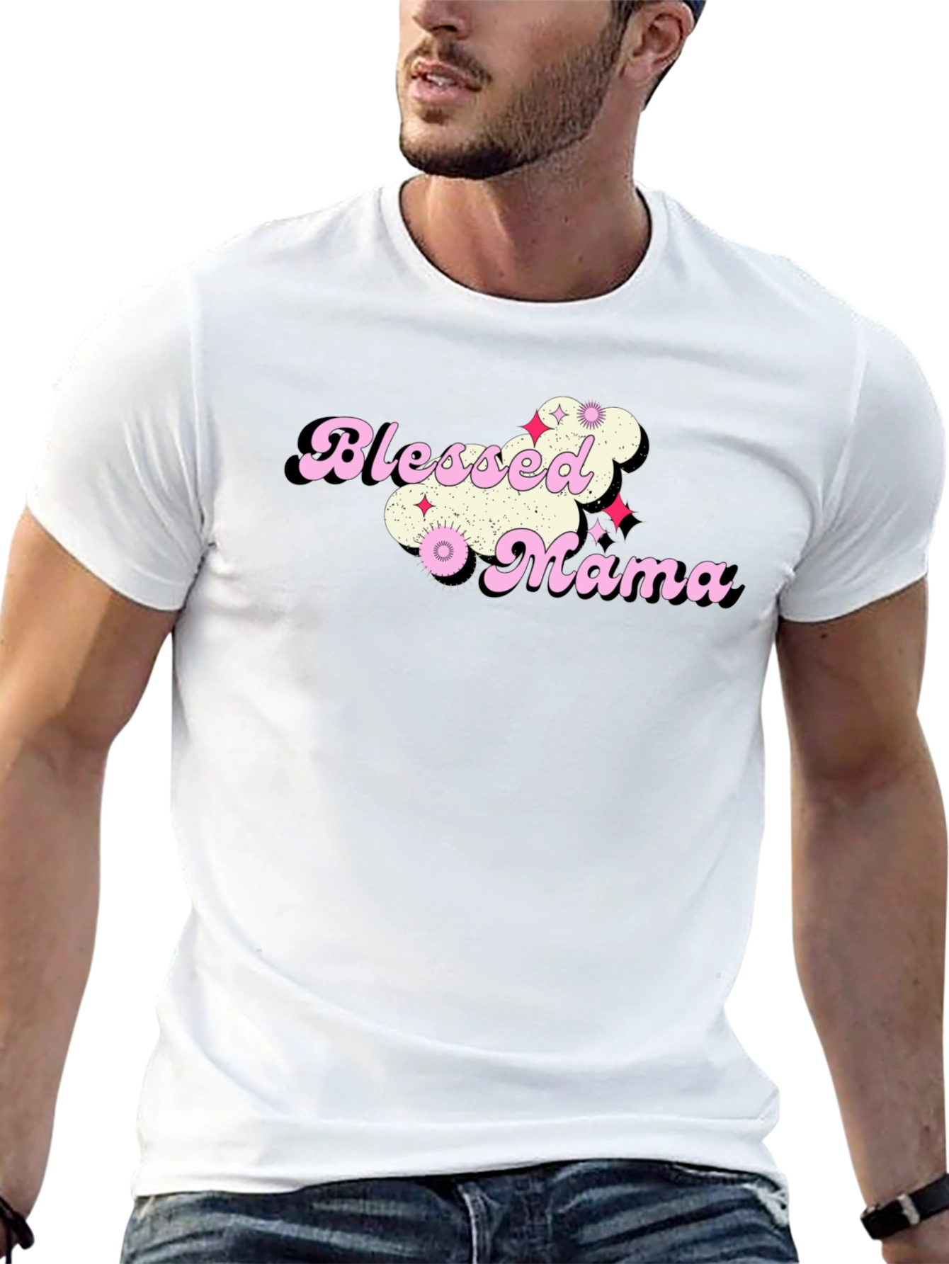 Blessed Mama Graphic T-Shirt - Trendy Mom Tee