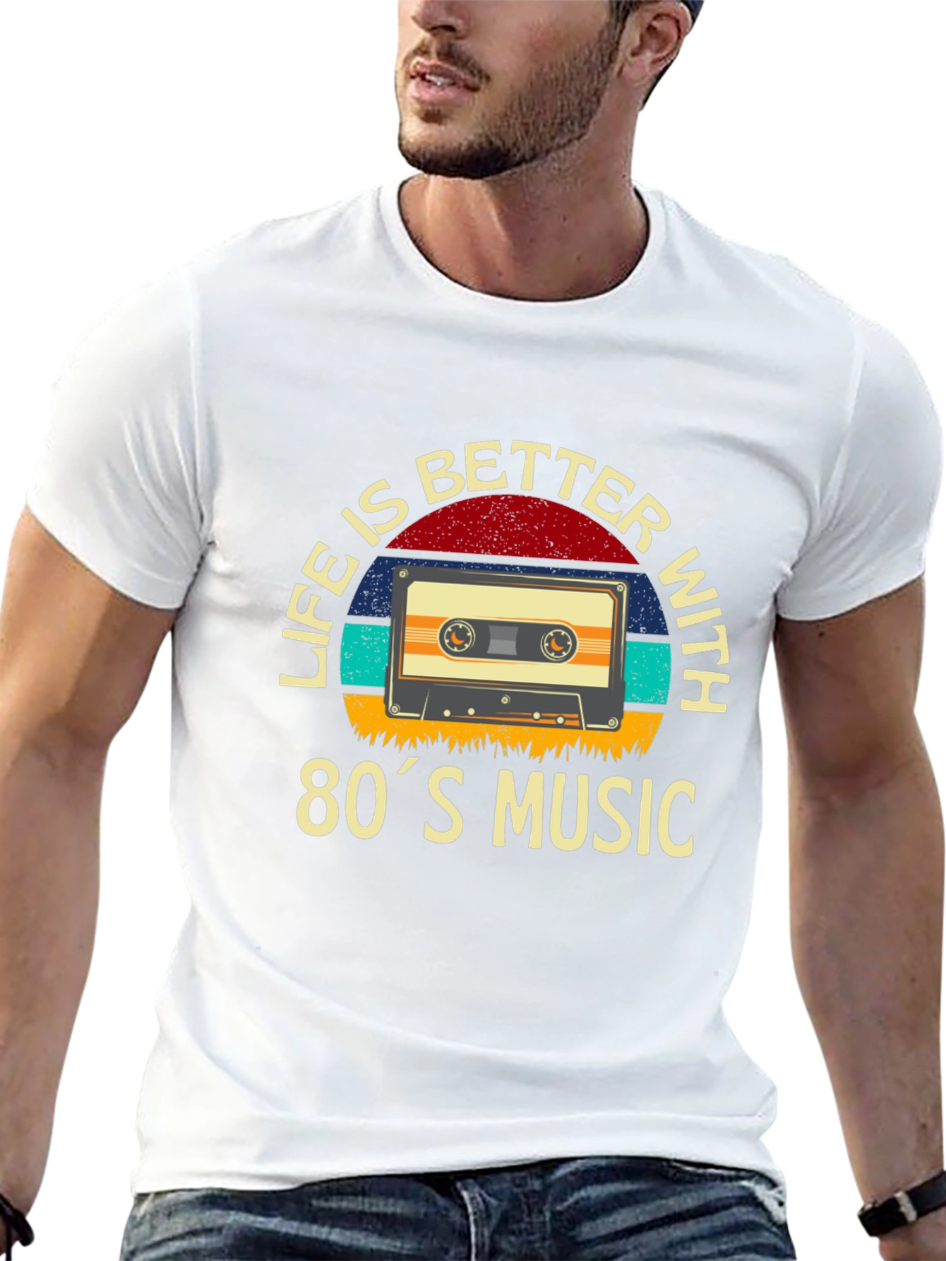 80s Music T-Shirt - Retro Cassette Design
