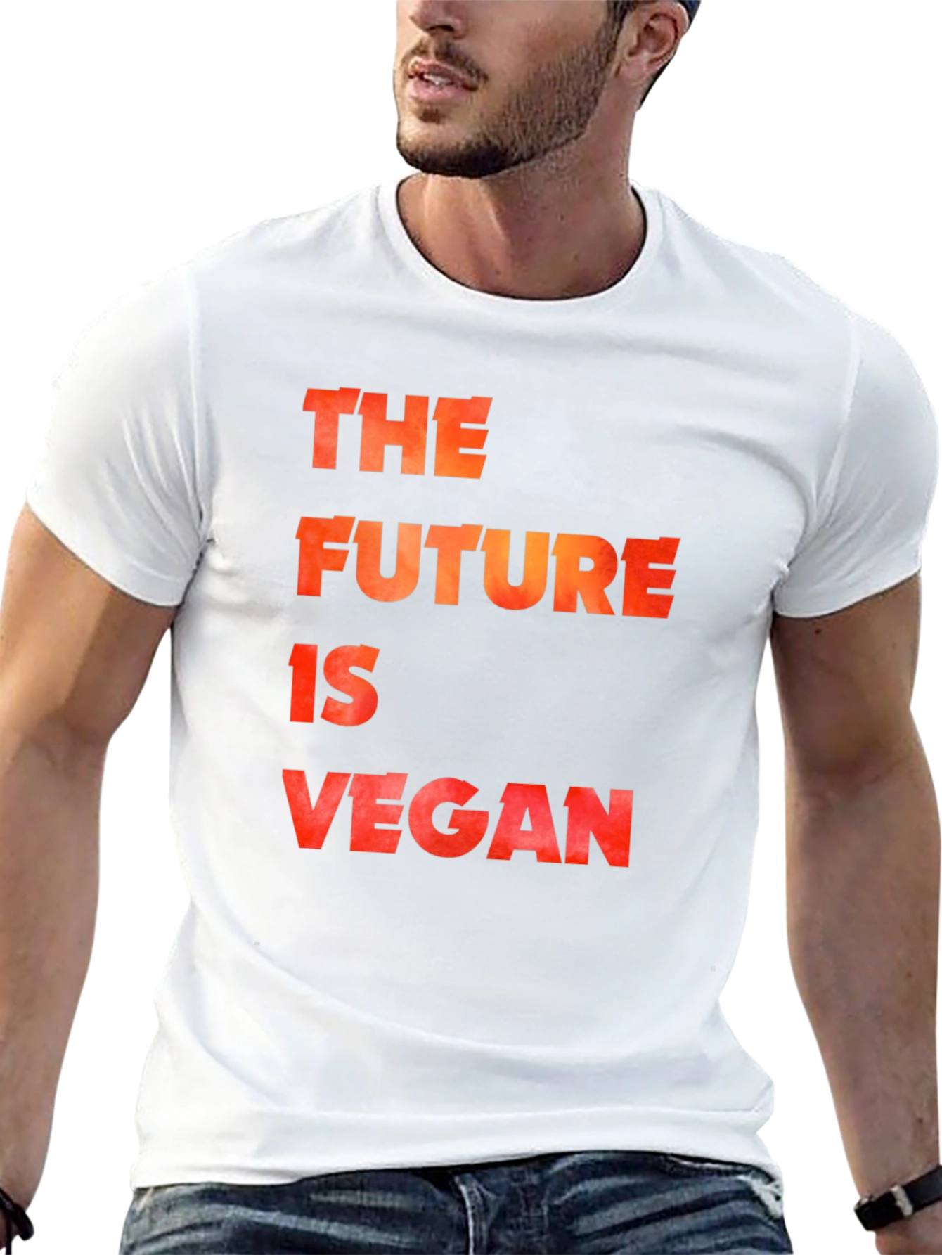 The Future is Vegan Black Graphic T-Shirt