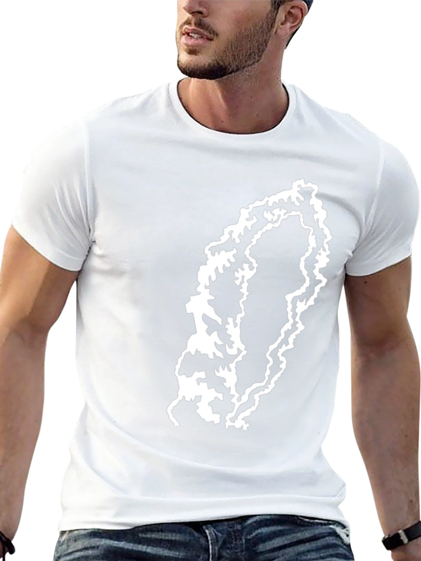 Abstract Graphic Print T-Shirt - Modern Style