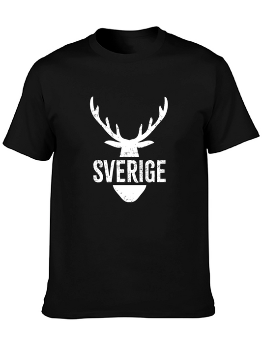 Sverige Deer Head Graphic Tee